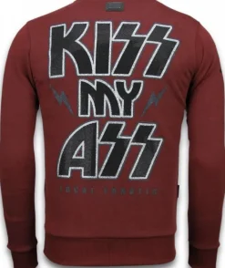 Sweater Heren - Kiss My Mickey - Bordeaux