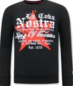 Sweater Heren - La Coka Nostra - Zwart