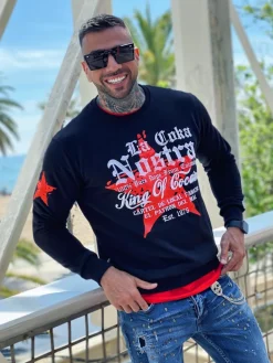 Sweater Heren - La Coka Nostra - Zwart