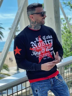 Sweater Heren - La Coka Nostra - Zwart