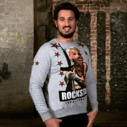 Sweater Heren - Marilyn Rockstar - Grijs