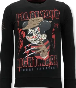 Sweater Heren - Mickey Krueger - Zwart