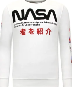 Sweater Heren - NASA International - Wit