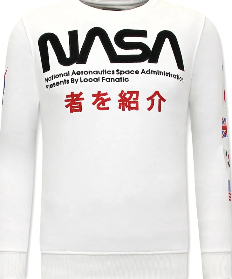 Sweater Heren - NASA International - Wit