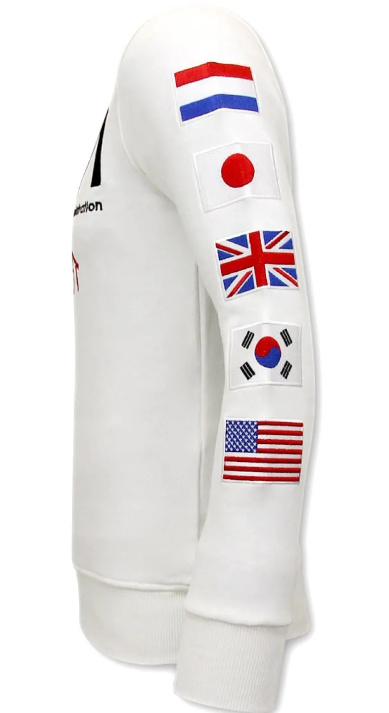 Sweater Heren - NASA International - Wit