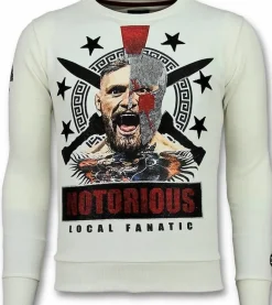 Sweater Heren - Notorious Warrior - Wit