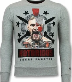 Sweater Heren - Notorious Warrior - Grijs