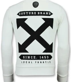 Sweater Heren - Off Cross - Wit