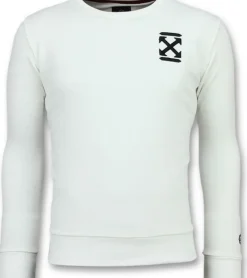 Sweater Heren - Off Cross - Wit