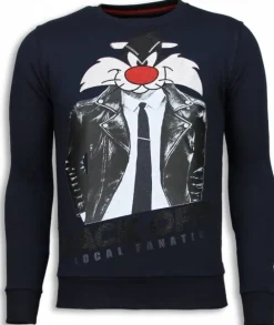 Sweater Heren - Pussy Cat - Blauw