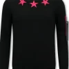 Sweater Heren - Royal Stars - Zwart / Roze