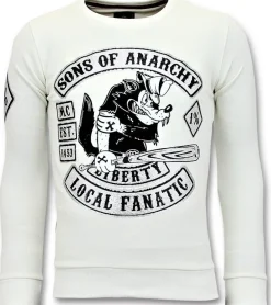 Sweater Heren - Sons Of Anarchy - Wit