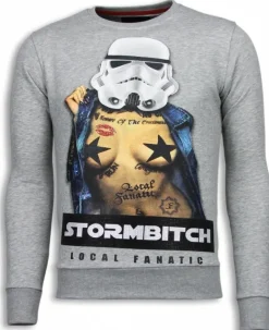 Sweater Heren - Stormbitch - Grijs
