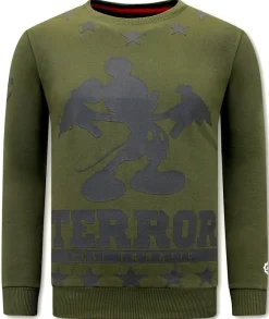 Sweater Heren - Terror Mouse - Groen