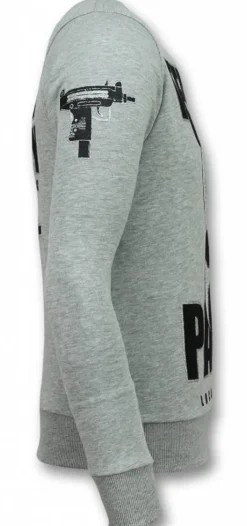 Sweater Heren - Terror Panda - Grijs