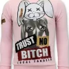 Sweater Heren - Trust No Bitch - Roze