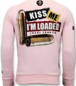 Sweater Heren - Trust No Bitch - Roze