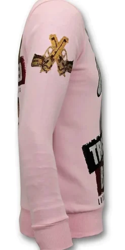 Sweater Heren - Trust No Bitch - Roze