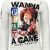 Sweater Heren - Wanna Play a Game - Wit