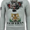 Sweater Heren Borduur - Notorious Tattoo - Grijs