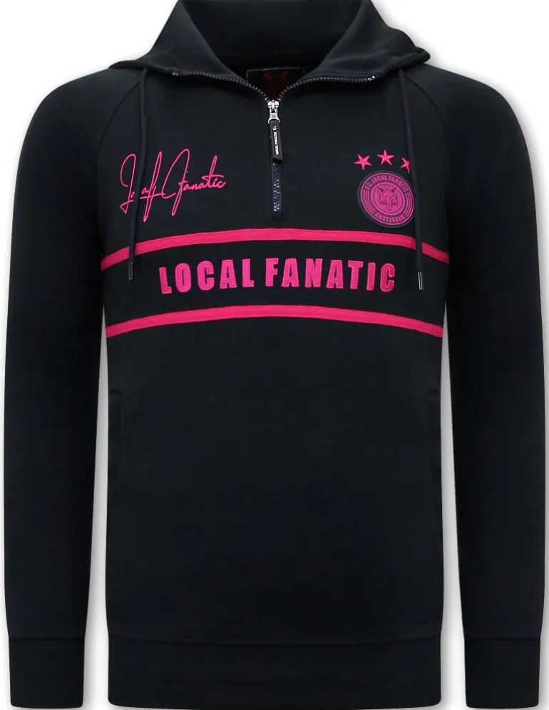 Trainingspak Heren - Double Striped - Blauw / Fuchsia