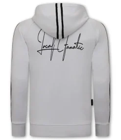 Trainingspak Heren - Double Striped - Wit / Zwart