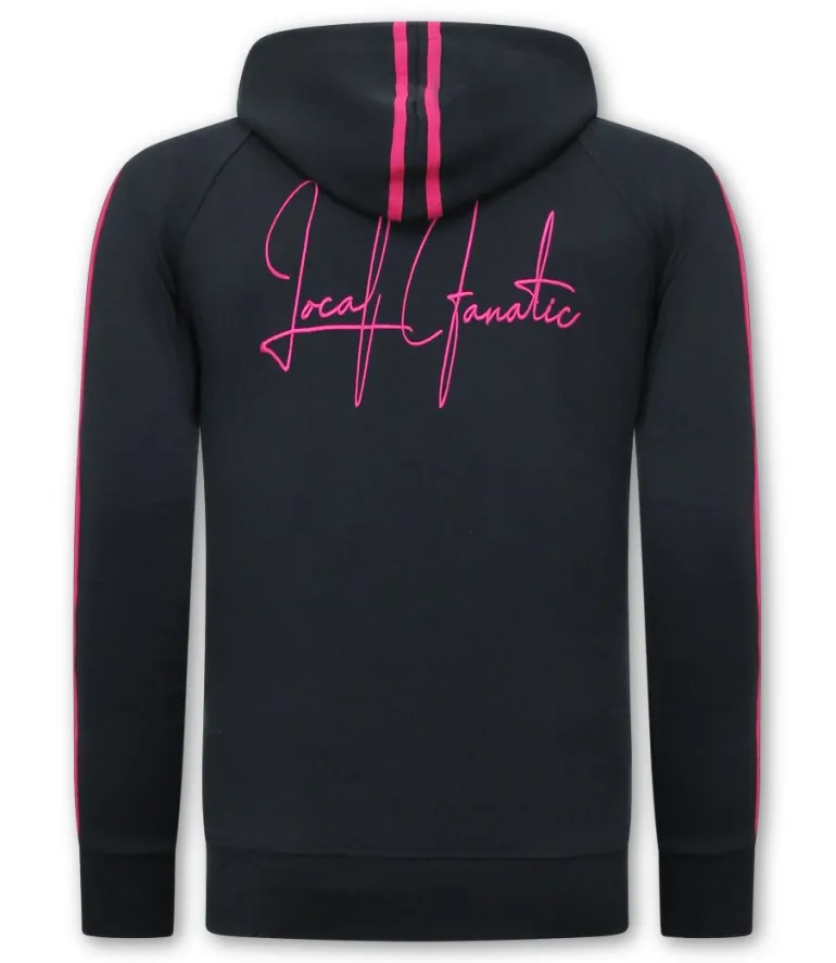 Trainingspak Heren - Double Striped - Blauw / Fuchsia