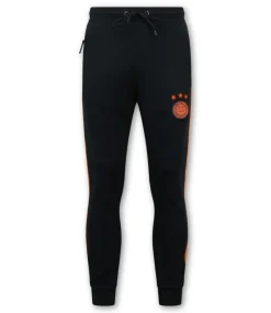 Trainingspak Heren - Double Striped - Blauw / Oranje