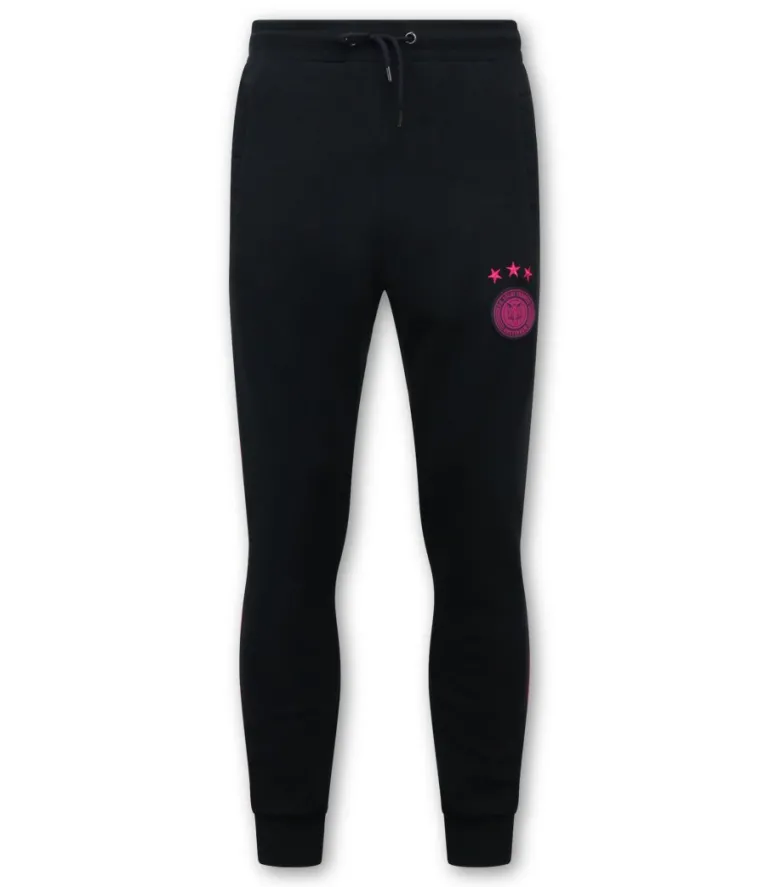 Trainingspak Heren - Double Striped - Blauw / Fuchsia