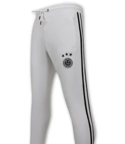 Trainingspak Heren - Double Striped - Wit / Zwart