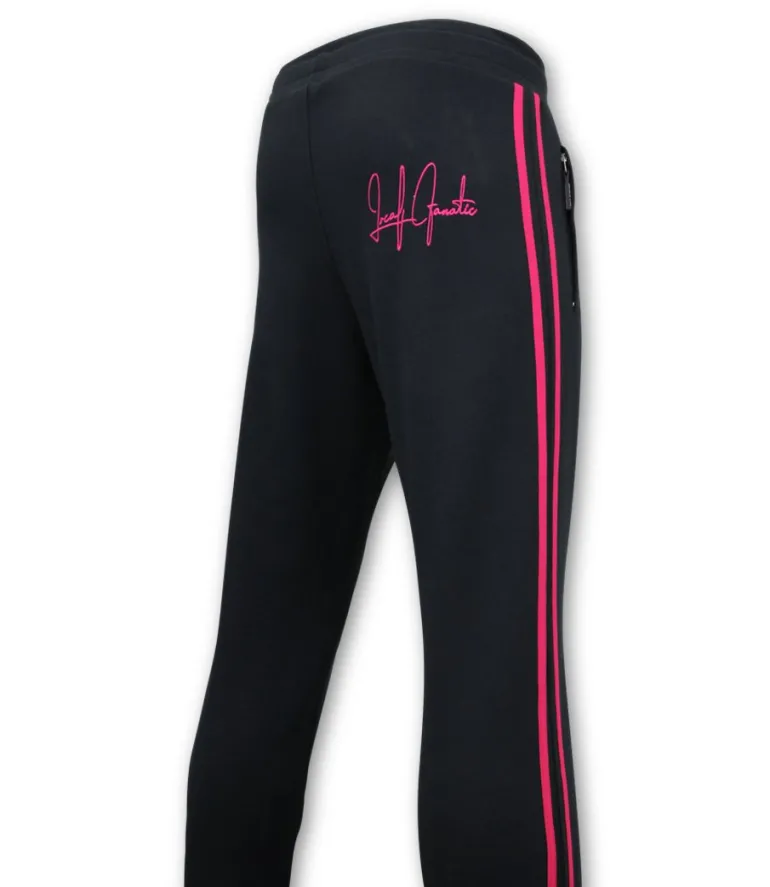 Trainingspak Heren - Double Striped - Blauw / Fuchsia