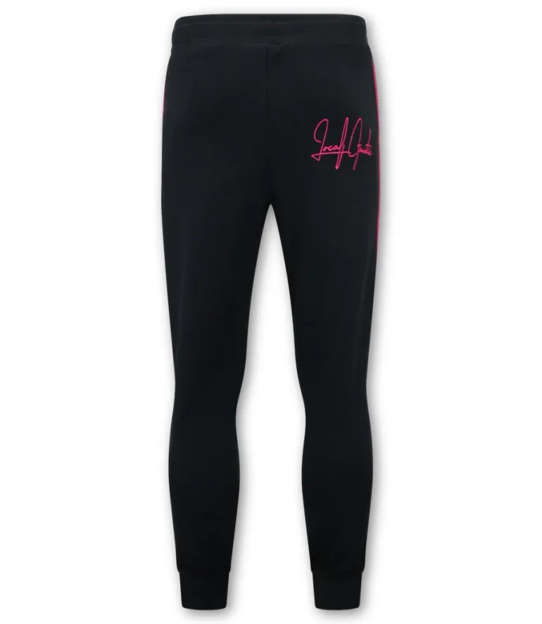 Trainingspak Heren - Double Striped - Blauw / Fuchsia