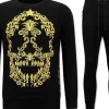 Trainingspak Heren - Golden Skull Embroidery - Zwart
