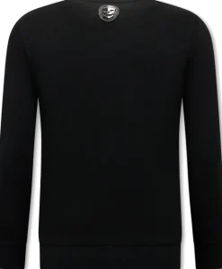 Trainingspak Heren - Golden Skull Embroidery - Zwart