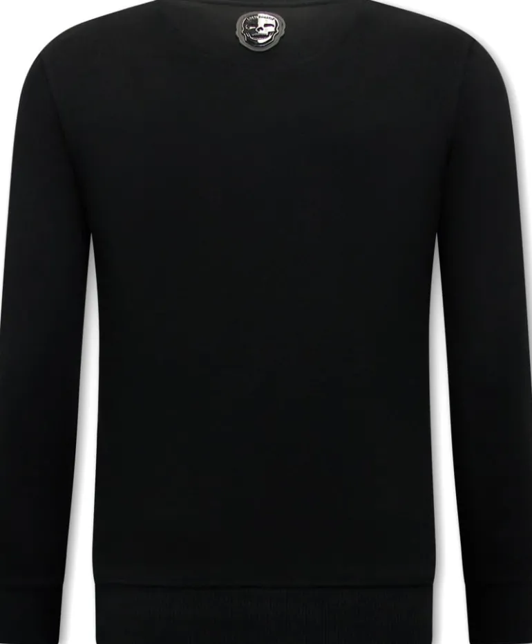 Trainingspak Heren - Golden Skull Embroidery - Zwart