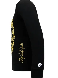 Trainingspak Heren - Golden Skull Embroidery - Zwart