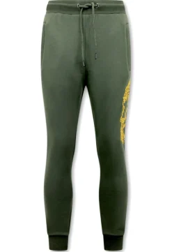 Trainingspak Heren - Golden Skull Embroidery - Groen