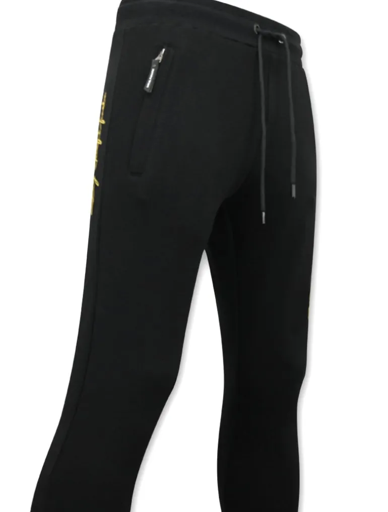 Trainingspak Heren - Golden Skull Embroidery - Zwart