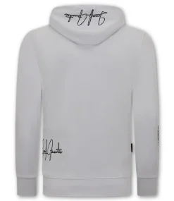 Trainingspak Heren - Hooded Ribbon - Wit / Zwart