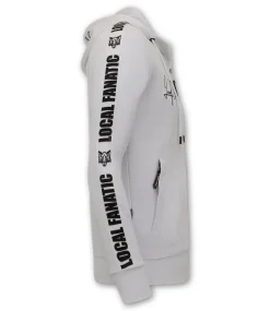 Trainingspak Heren - Hooded Ribbon - Wit / Zwart