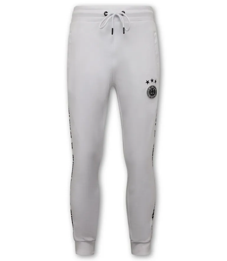 Trainingspak Heren - Hooded Ribbon - Wit / Zwart