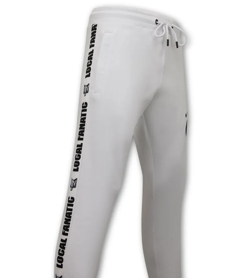 Trainingspak Heren - Hooded Ribbon - Wit / Zwart