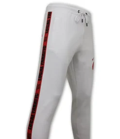 Trainingspak Heren - Hooded Ribbon - Wit / Rood