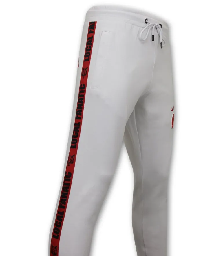 Trainingspak Heren - Hooded Ribbon - Wit / Rood