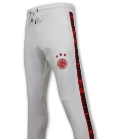 Trainingspak Heren - Hooded Ribbon - Wit / Rood