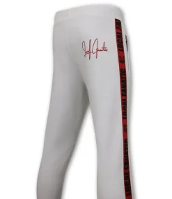 Trainingspak Heren - Hooded Ribbon - Wit / Rood