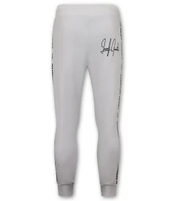 Trainingspak Heren - Hooded Ribbon - Wit / Zwart