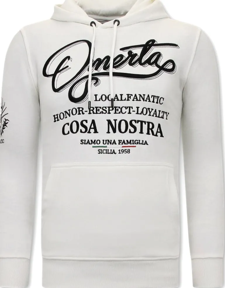 Trainingspak Heren - Omerta, Cosa Nostra - Wit