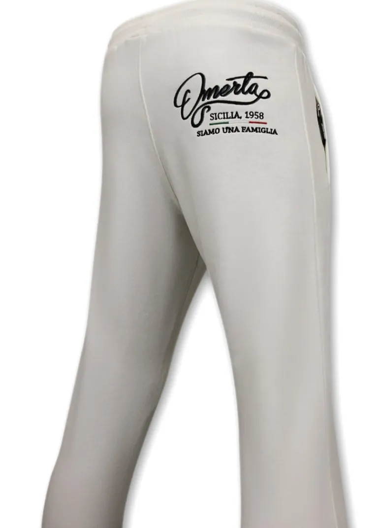 Trainingspak Heren - Omerta, Cosa Nostra - Wit