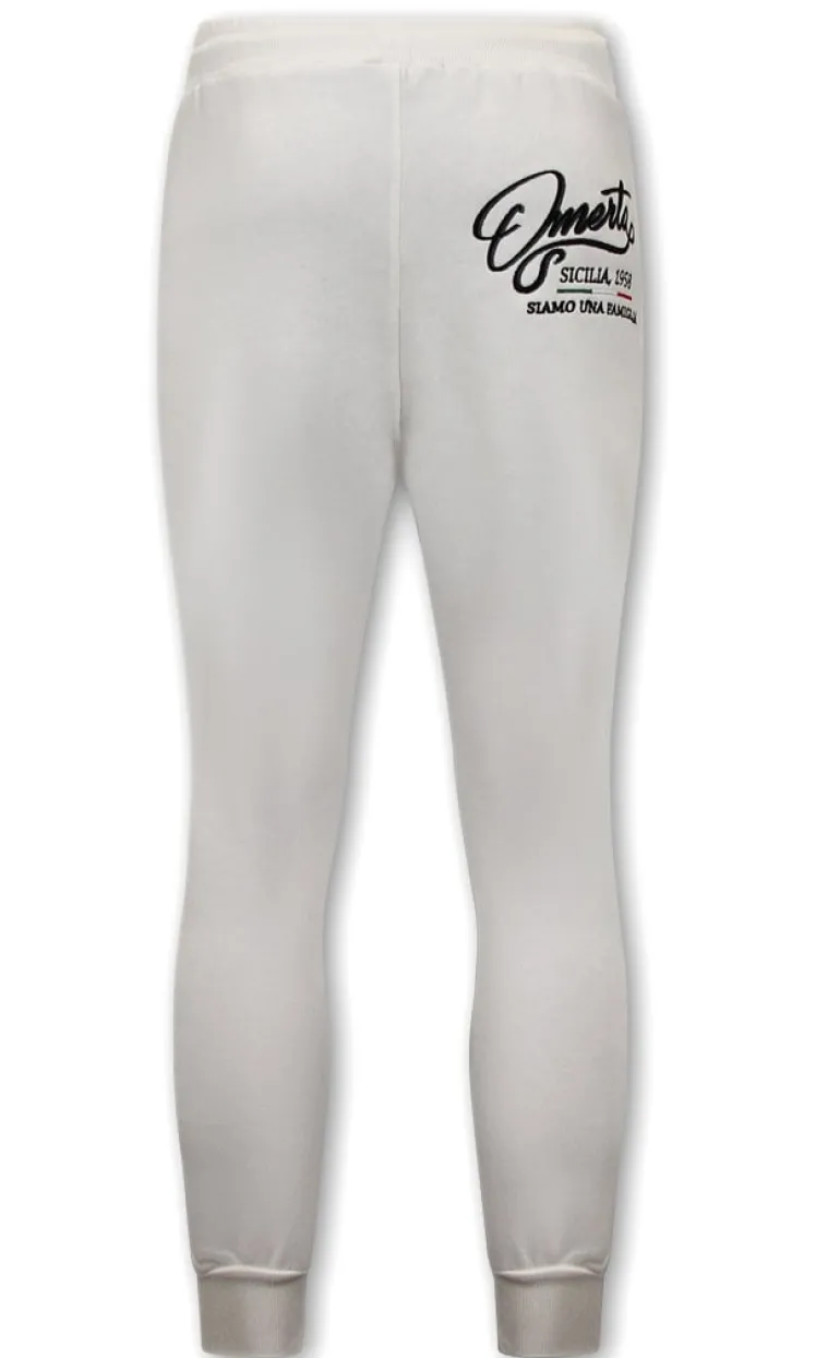 Trainingspak Heren - Omerta, Cosa Nostra - Wit